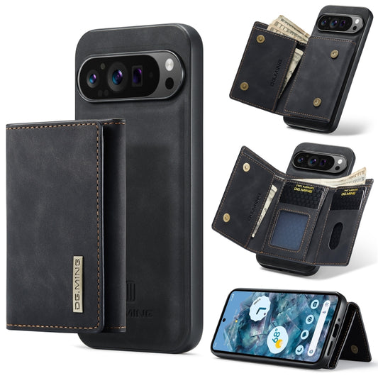 For Google Pixel 9 Pro XL DG.MING M1 Series 3-Fold Multi Card Wallet + Magnetic Phone Case(Black) - Google Cases by DG.MING | Online Shopping UK | buy2fix