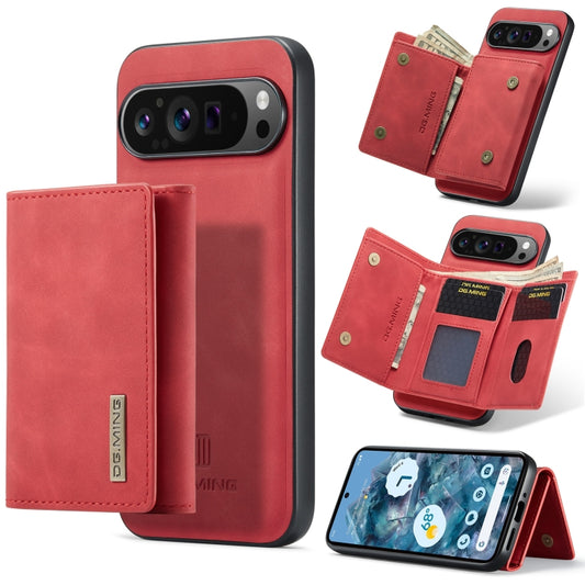 For Google Pixel 9 Pro XL DG.MING M1 Series 3-Fold Multi Card Wallet + Magnetic Phone Case(Red) - Google Cases by DG.MING | Online Shopping UK | buy2fix