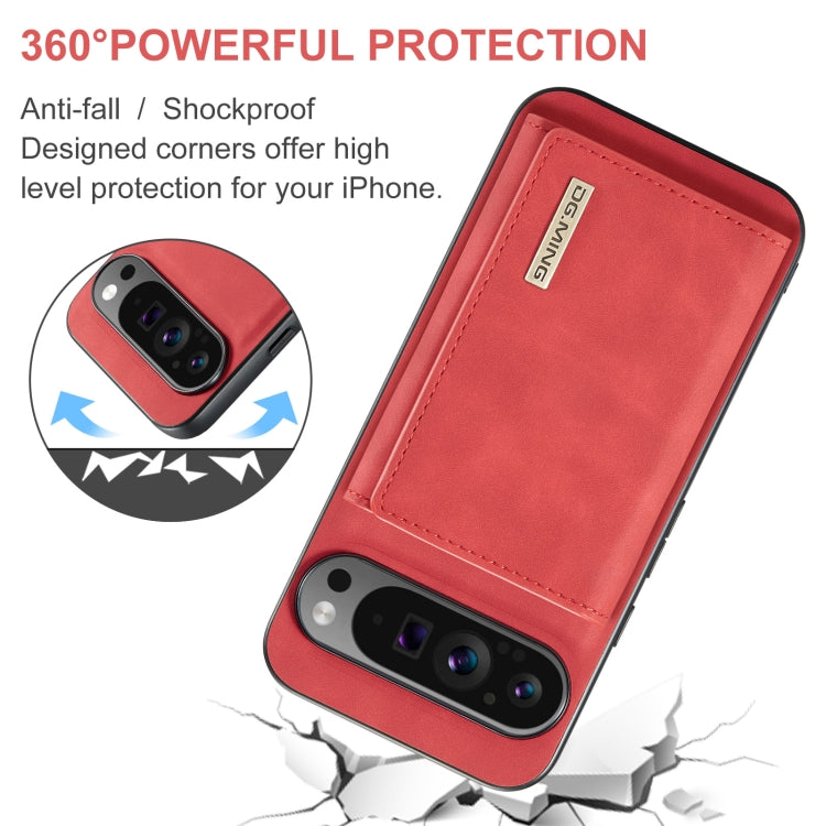 For Google Pixel 9 Pro XL DG.MING M1 Series 3-Fold Multi Card Wallet + Magnetic Phone Case(Red) - Google Cases by DG.MING | Online Shopping UK | buy2fix