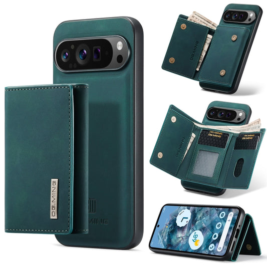 For Google Pixel 9 Pro XL DG.MING M1 Series 3-Fold Multi Card Wallet + Magnetic Phone Case(Green) - Google Cases by DG.MING | Online Shopping UK | buy2fix