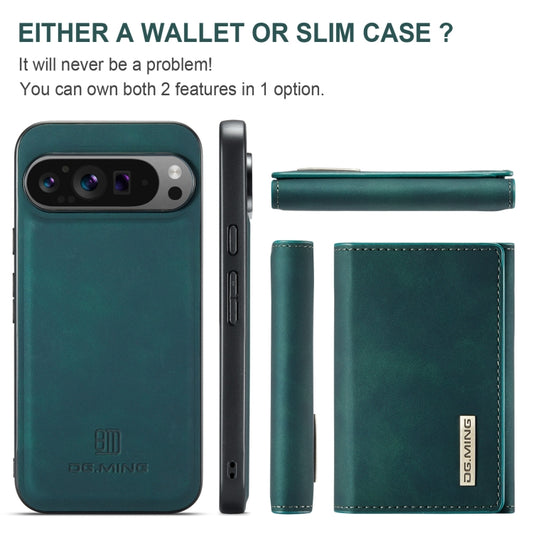 For Google Pixel 9 Pro XL DG.MING M1 Series 3-Fold Multi Card Wallet + Magnetic Phone Case(Green) - Google Cases by DG.MING | Online Shopping UK | buy2fix