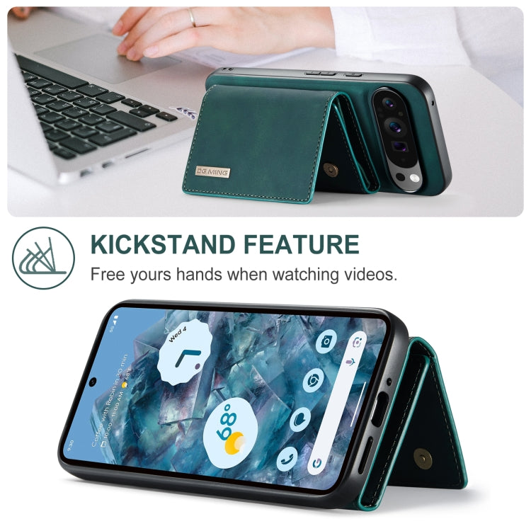 For Google Pixel 9 Pro XL DG.MING M1 Series 3-Fold Multi Card Wallet + Magnetic Phone Case(Green) - Google Cases by DG.MING | Online Shopping UK | buy2fix