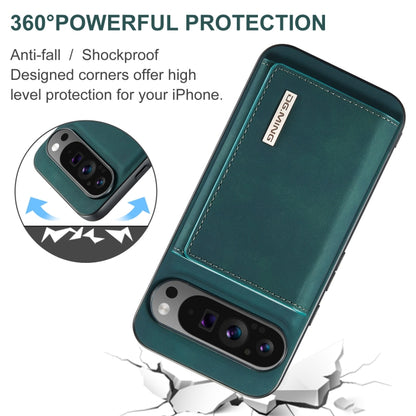 For Google Pixel 9 Pro XL DG.MING M1 Series 3-Fold Multi Card Wallet + Magnetic Phone Case(Green) - Google Cases by DG.MING | Online Shopping UK | buy2fix
