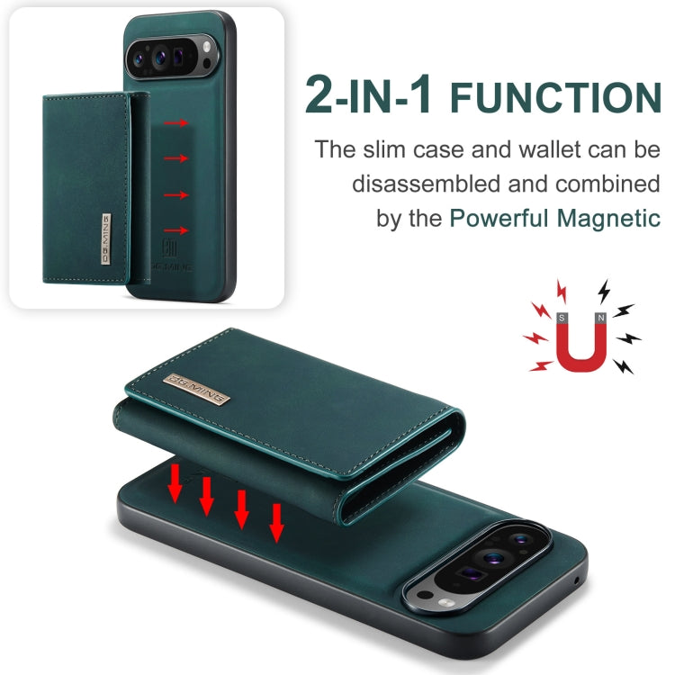 For Google Pixel 9 Pro XL DG.MING M1 Series 3-Fold Multi Card Wallet + Magnetic Phone Case(Green) - Google Cases by DG.MING | Online Shopping UK | buy2fix