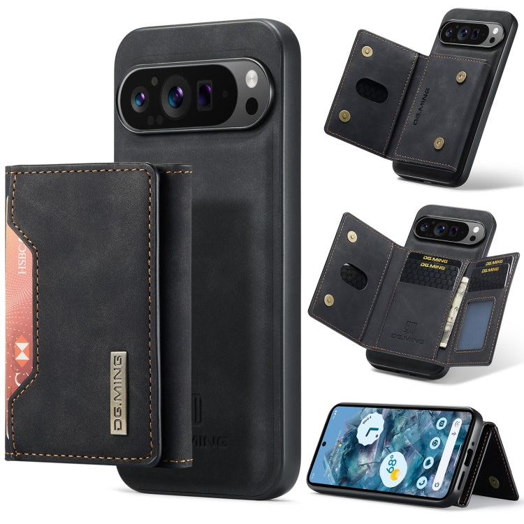 For Google Pixel 9 Pro XL DG.MING M2 Series 3-Fold Multi Card Bag + Magnetic Phone Case(Black) - Google Cases by DG.MING | Online Shopping UK | buy2fix