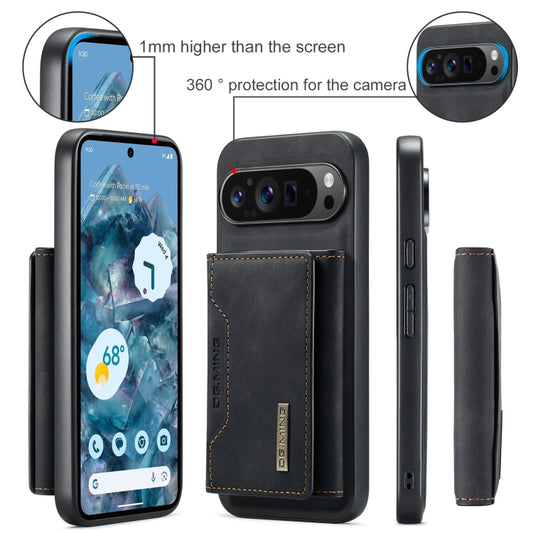 For Google Pixel 9 Pro XL DG.MING M2 Series 3-Fold Multi Card Bag + Magnetic Phone Case(Black) - Google Cases by DG.MING | Online Shopping UK | buy2fix
