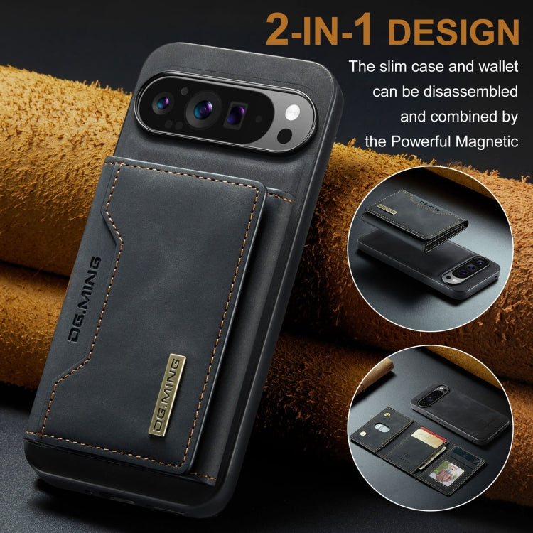 For Google Pixel 9 Pro XL DG.MING M2 Series 3-Fold Multi Card Bag + Magnetic Phone Case(Black) - Google Cases by DG.MING | Online Shopping UK | buy2fix
