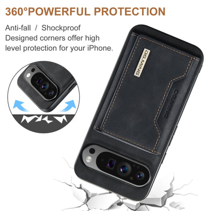 For Google Pixel 9 Pro XL DG.MING M2 Series 3-Fold Multi Card Bag + Magnetic Phone Case(Black) - Google Cases by DG.MING | Online Shopping UK | buy2fix