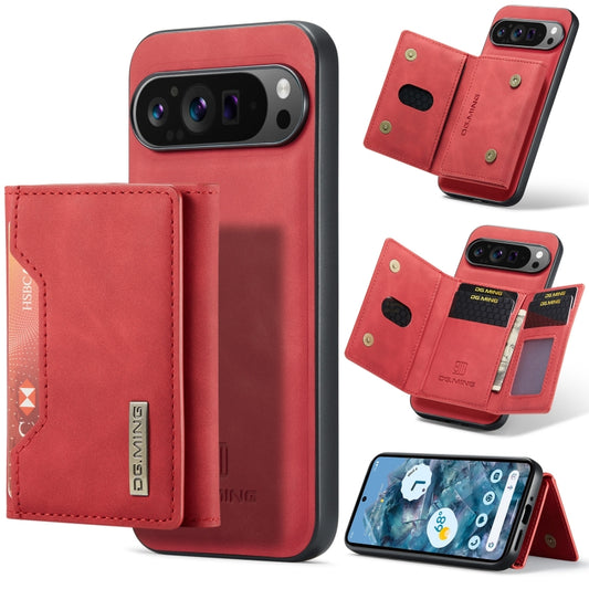 For Google Pixel 9 Pro XL DG.MING M2 Series 3-Fold Multi Card Bag + Magnetic Phone Case(Red) - Google Cases by DG.MING | Online Shopping UK | buy2fix