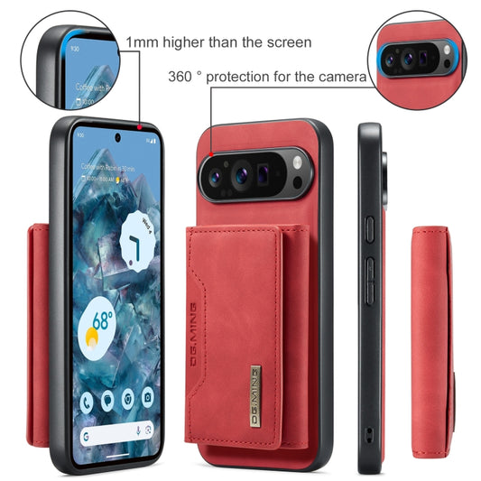 For Google Pixel 9 Pro XL DG.MING M2 Series 3-Fold Multi Card Bag + Magnetic Phone Case(Red) - Google Cases by DG.MING | Online Shopping UK | buy2fix