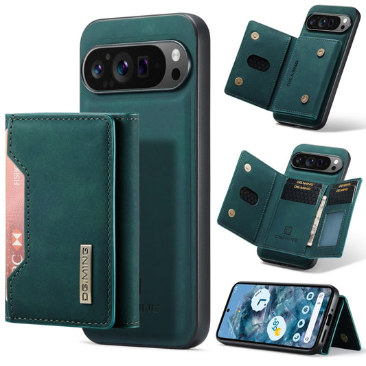 For Google Pixel 9 Pro XL DG.MING M2 Series 3-Fold Multi Card Bag + Magnetic Phone Case(Green) - Google Cases by DG.MING | Online Shopping UK | buy2fix