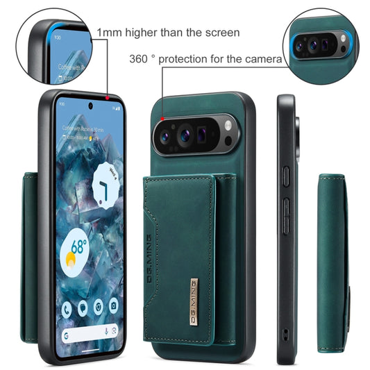 For Google Pixel 9 Pro XL DG.MING M2 Series 3-Fold Multi Card Bag + Magnetic Phone Case(Green) - Google Cases by DG.MING | Online Shopping UK | buy2fix