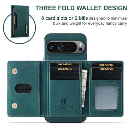For Google Pixel 9 Pro XL DG.MING M2 Series 3-Fold Multi Card Bag + Magnetic Phone Case(Green) - Google Cases by DG.MING | Online Shopping UK | buy2fix