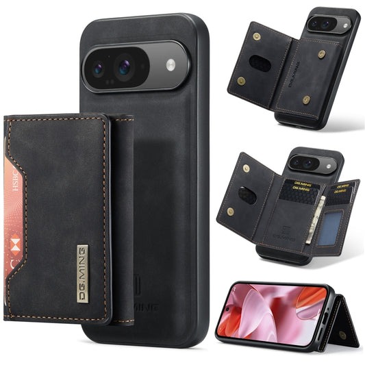 For Google Pixel 9 / 9 Pro DG.MING M2 Series 3-Fold Multi Card Bag + Magnetic Phone Case(Black) - Google Cases by DG.MING | Online Shopping UK | buy2fix