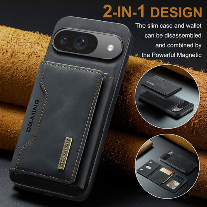 For Google Pixel 9 / 9 Pro DG.MING M2 Series 3-Fold Multi Card Bag + Magnetic Phone Case(Black) - Google Cases by DG.MING | Online Shopping UK | buy2fix