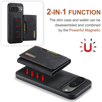 For Google Pixel 9 / 9 Pro DG.MING M2 Series 3-Fold Multi Card Bag + Magnetic Phone Case(Black) - Google Cases by DG.MING | Online Shopping UK | buy2fix