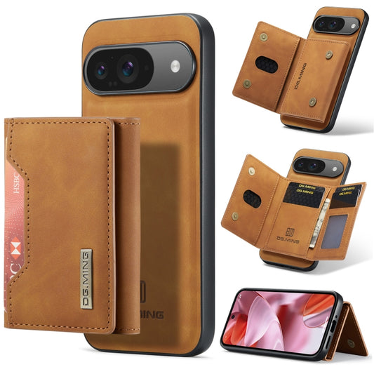 For Google Pixel 9 / 9 Pro DG.MING M2 Series 3-Fold Multi Card Bag + Magnetic Phone Case(Brown) - Google Cases by DG.MING | Online Shopping UK | buy2fix