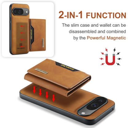 For Google Pixel 9 / 9 Pro DG.MING M2 Series 3-Fold Multi Card Bag + Magnetic Phone Case(Brown) - Google Cases by DG.MING | Online Shopping UK | buy2fix