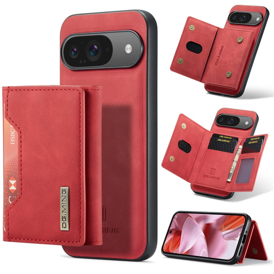 For Google Pixel 9 / 9 Pro DG.MING M2 Series 3-Fold Multi Card Bag + Magnetic Phone Case(Red) - Google Cases by DG.MING | Online Shopping UK | buy2fix