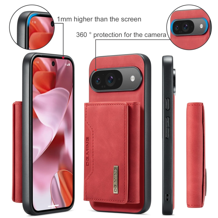 For Google Pixel 9 / 9 Pro DG.MING M2 Series 3-Fold Multi Card Bag + Magnetic Phone Case(Red) - Google Cases by DG.MING | Online Shopping UK | buy2fix