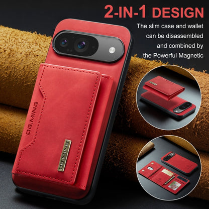 For Google Pixel 9 / 9 Pro DG.MING M2 Series 3-Fold Multi Card Bag + Magnetic Phone Case(Red) - Google Cases by DG.MING | Online Shopping UK | buy2fix