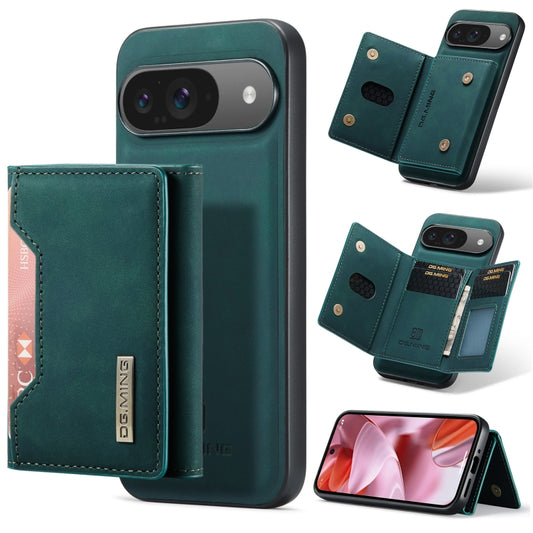 For Google Pixel 9 / 9 Pro DG.MING M2 Series 3-Fold Multi Card Bag + Magnetic Phone Case(Green) - Google Cases by DG.MING | Online Shopping UK | buy2fix