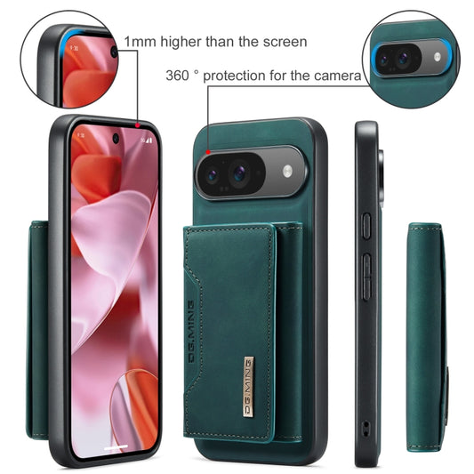 For Google Pixel 9 / 9 Pro DG.MING M2 Series 3-Fold Multi Card Bag + Magnetic Phone Case(Green) - Google Cases by DG.MING | Online Shopping UK | buy2fix