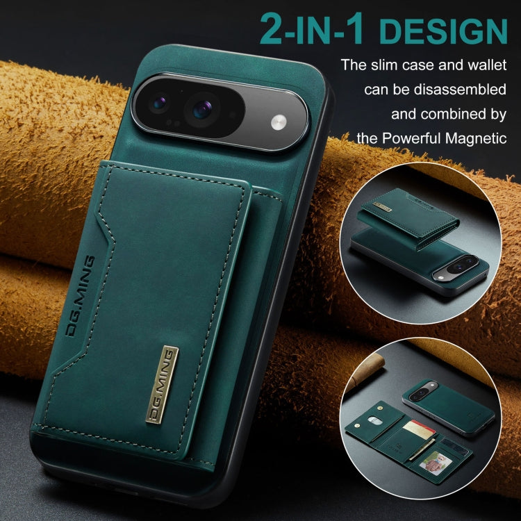For Google Pixel 9 / 9 Pro DG.MING M2 Series 3-Fold Multi Card Bag + Magnetic Phone Case(Green) - Google Cases by DG.MING | Online Shopping UK | buy2fix