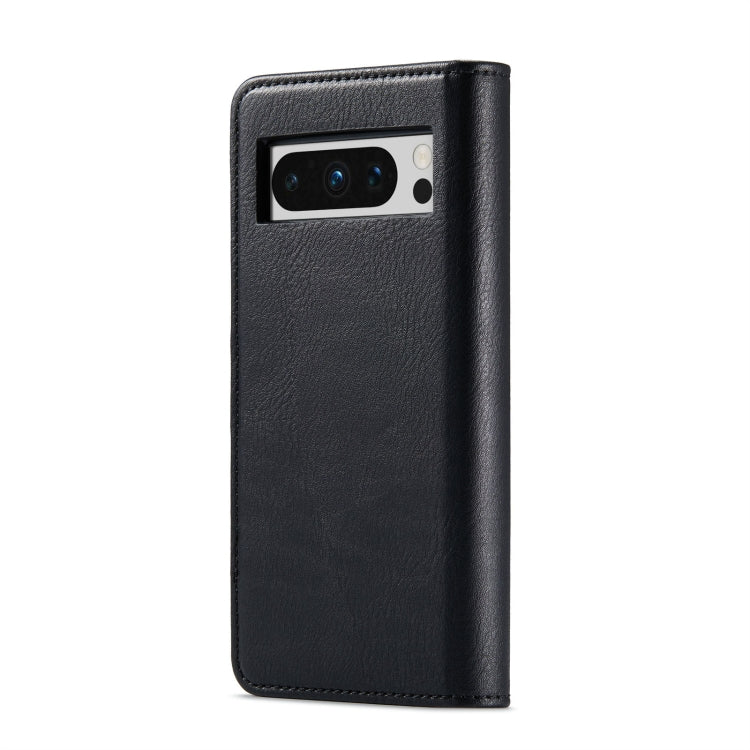 For Google Pixel 8 Pro DG.MING Crazy Horse Texture Detachable Magnetic Leather Phone Case(Black) - Google Cases by DG.MING | Online Shopping UK | buy2fix
