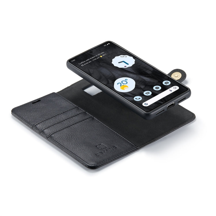 For Google Pixel 8 Pro DG.MING Crazy Horse Texture Detachable Magnetic Leather Phone Case(Black) - Google Cases by DG.MING | Online Shopping UK | buy2fix