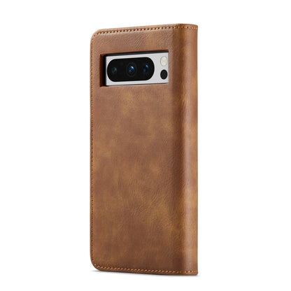 For Google Pixel 8 Pro DG.MING Crazy Horse Texture Detachable Magnetic Leather Phone Case(Brown) - Google Cases by DG.MING | Online Shopping UK | buy2fix