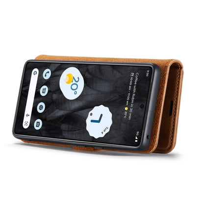 For Google Pixel 8 Pro DG.MING Crazy Horse Texture Detachable Magnetic Leather Phone Case(Brown) - Google Cases by DG.MING | Online Shopping UK | buy2fix