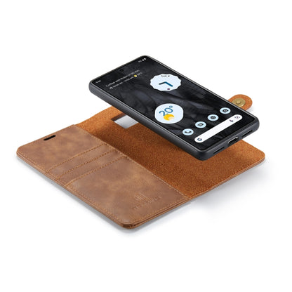 For Google Pixel 8 Pro DG.MING Crazy Horse Texture Detachable Magnetic Leather Phone Case(Brown) - Google Cases by DG.MING | Online Shopping UK | buy2fix
