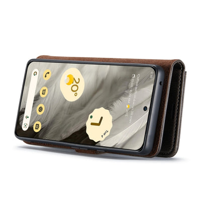 For Google Pixel 8 DG.MING Crazy Horse Texture Detachable Magnetic Leather Phone Case(Grey) - Google Cases by DG.MING | Online Shopping UK | buy2fix