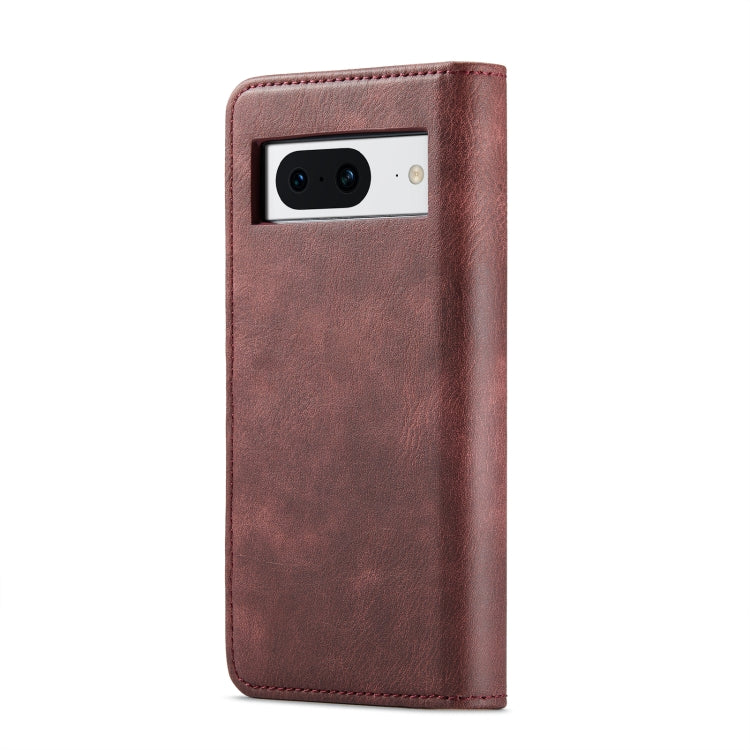 For Google Pixel 8 DG.MING Crazy Horse Texture Detachable Magnetic Leather Phone Case(Red) - Google Cases by DG.MING | Online Shopping UK | buy2fix