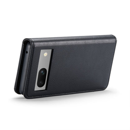 For Google Pixel 8A DG.MING Crazy Horse Texture Detachable Magnetic Leather Phone Case(Black) - Google Cases by DG.MING | Online Shopping UK | buy2fix
