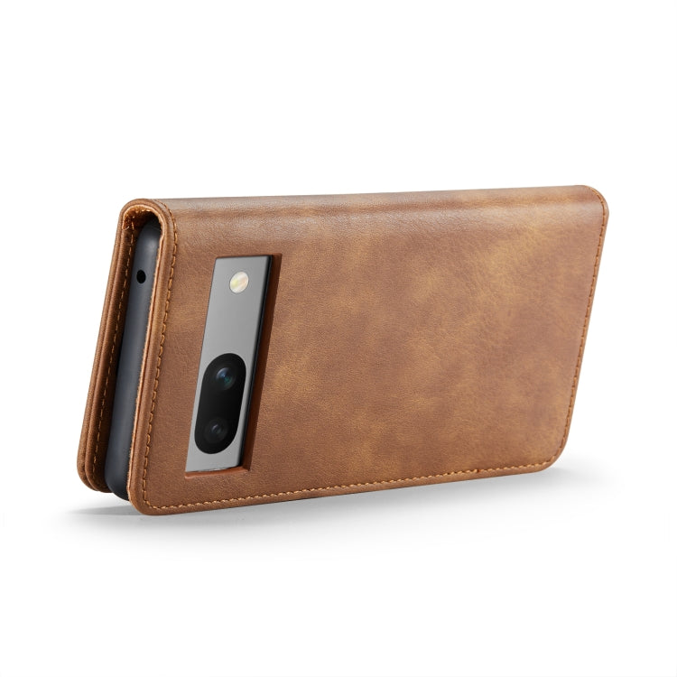 For Google Pixel 8A DG.MING Crazy Horse Texture Detachable Magnetic Leather Phone Case(Brown) - Google Cases by DG.MING | Online Shopping UK | buy2fix