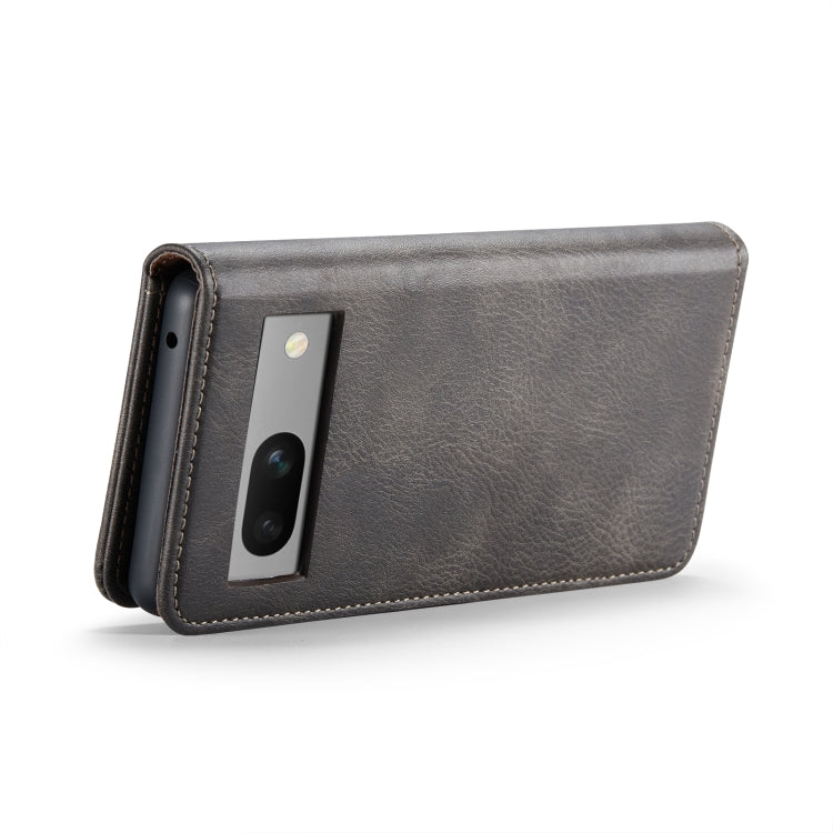 For Google Pixel 8A DG.MING Crazy Horse Texture Detachable Magnetic Leather Phone Case(Grey) - Google Cases by DG.MING | Online Shopping UK | buy2fix
