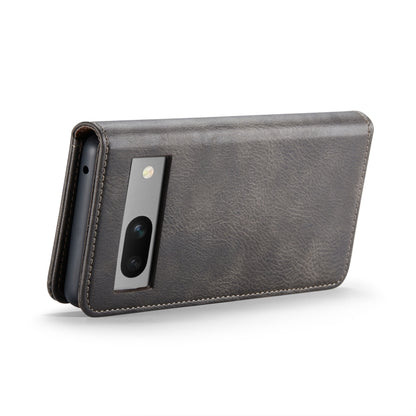 For Google Pixel 8A DG.MING Crazy Horse Texture Detachable Magnetic Leather Phone Case(Grey) - Google Cases by DG.MING | Online Shopping UK | buy2fix