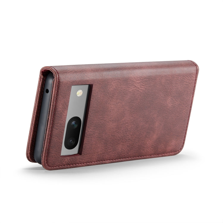 For Google Pixel 8A DG.MING Crazy Horse Texture Detachable Magnetic Leather Phone Case(Red) - Google Cases by DG.MING | Online Shopping UK | buy2fix
