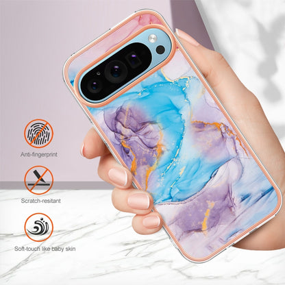 For Google Pixel 9 Pro XL Electroplating IMD TPU Phone Case(Blue Marble) by buy2fix