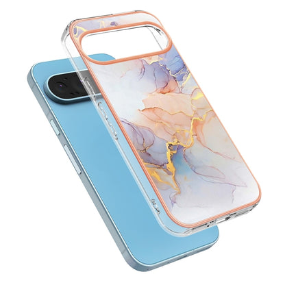 For Google Pixel 9 Pro XL Electroplating IMD TPU Phone Case(White Marble) by buy2fix