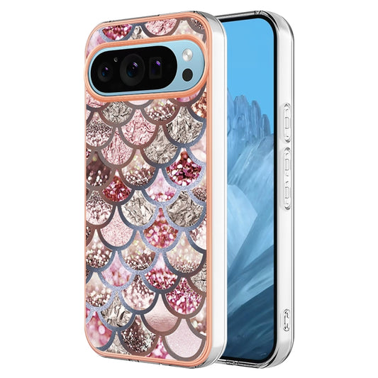 For Google Pixel 9 Pro XL Electroplating IMD TPU Phone Case(Pink Scales) by buy2fix