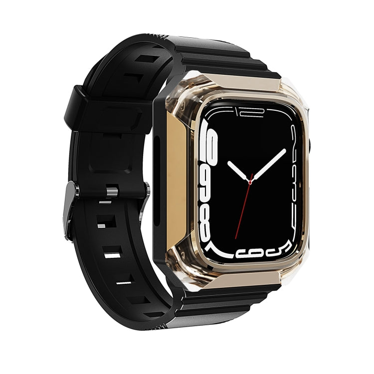 Armor Case Integrated TPU Watch Band For Apple Watch Ultra 49mm(Gold) by buy2fix