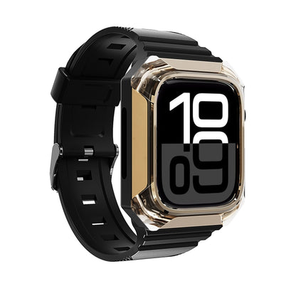 Armor Case Integrated TPU Watch Band For Apple Watch Series 11 / 10 42mm(Gold) by buy2fix