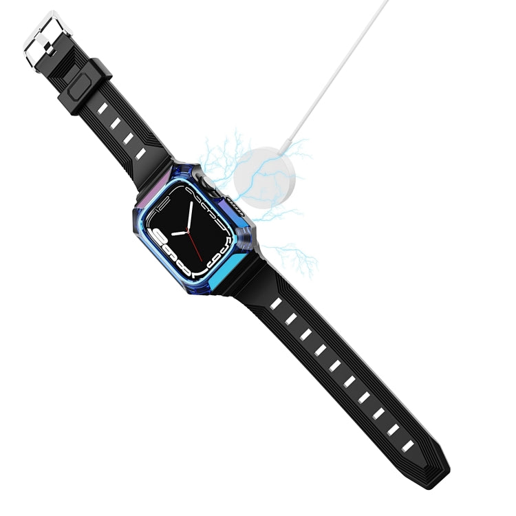 Armor Case Integrated TPU Watch Band For Apple Watch Ultra 49mm(Gold) by buy2fix