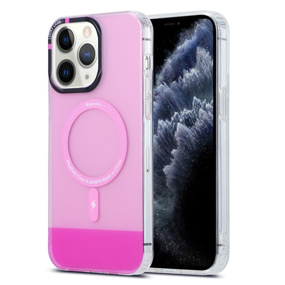 For iPhone 11 Pro Max PC + TPU IMD MagSafe Magnetic Phone Case(Pink) - iPhone 11 Pro Max Cases by buy2fix | Online Shopping UK | buy2fix