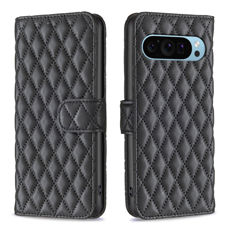 For Google Pixel 9 Diamond Lattice Wallet Leather Flip Phone Case(Black) by buy2fix