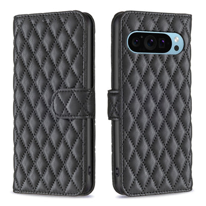 For Google Pixel 9 Diamond Lattice Wallet Leather Flip Phone Case(Black) by buy2fix