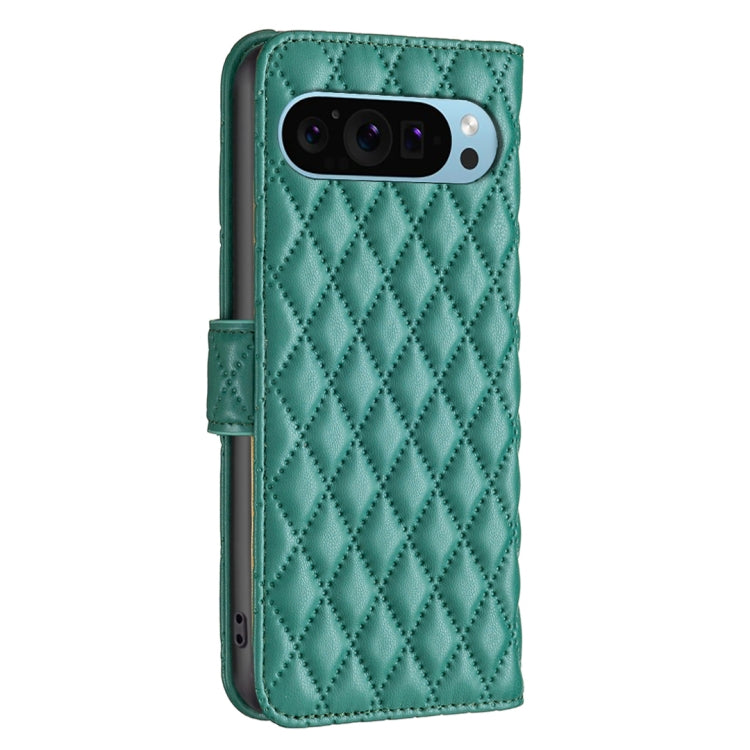 For Google Pixel 9 Diamond Lattice Wallet Leather Flip Phone Case(Green) by buy2fix